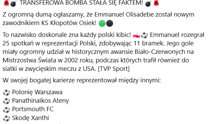 HERE WE GO! Emmanuel Olisadebe WZNAWIA KARIERĘ i podpisuje umowę z polskim klubem!